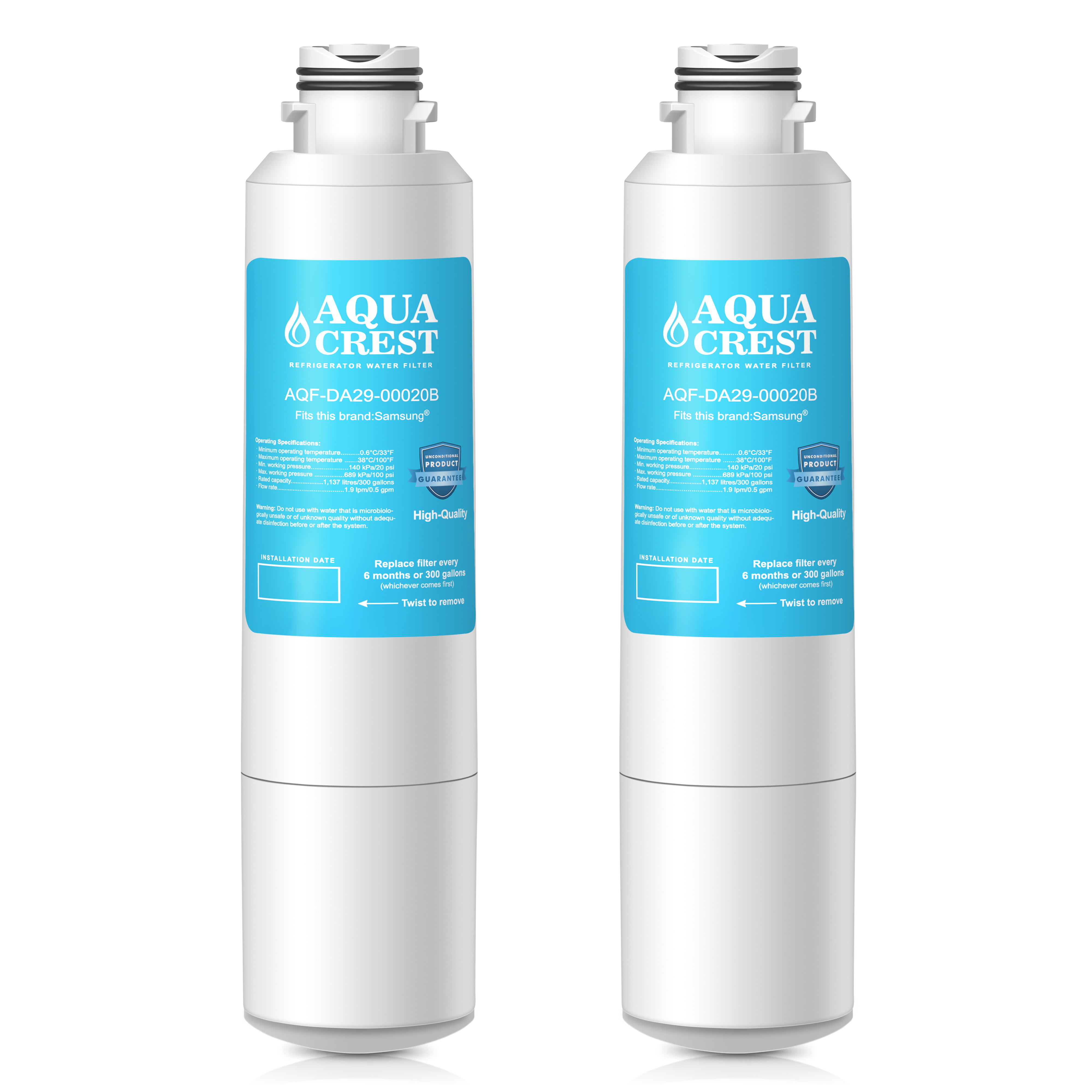 AQUA CREST DA29-00020B Fridge Water Filter, Replacement for Samsung HAF ...