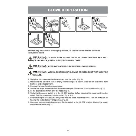 Hyper Tough 1.5 Gallon 2 Peak HP Poly Wet/Dry Vacuum, VH105 3502, New