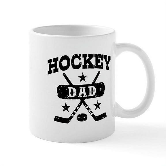 CafePress - Hockey Dad Mug - 11 oz Ceramic Mug - Novelty Coffee Tea Cup