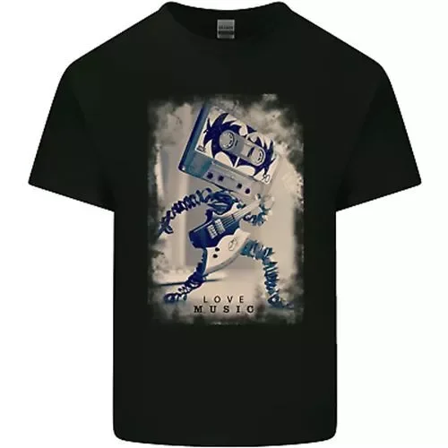 Hot Trending T-Shirt With Love Music Rock N Roll Guitar Kids T-Shirt Boys Girls Design Preview Only