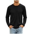 thumbnail image 3 of ZRGHAOYLQ Men's Long Sleeve Lounge Pajama Lightweight Quick Dry Lightweight Casual Tee Shirts Breathable Comfortable Crewneck Tops, 3 of 9