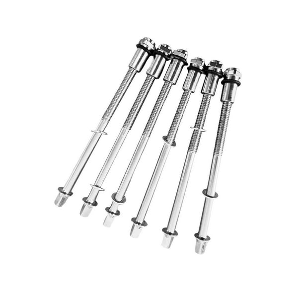 pitrice 6 Pieces Drum Tension Rods Hardware for Snare Drum Spare Parts