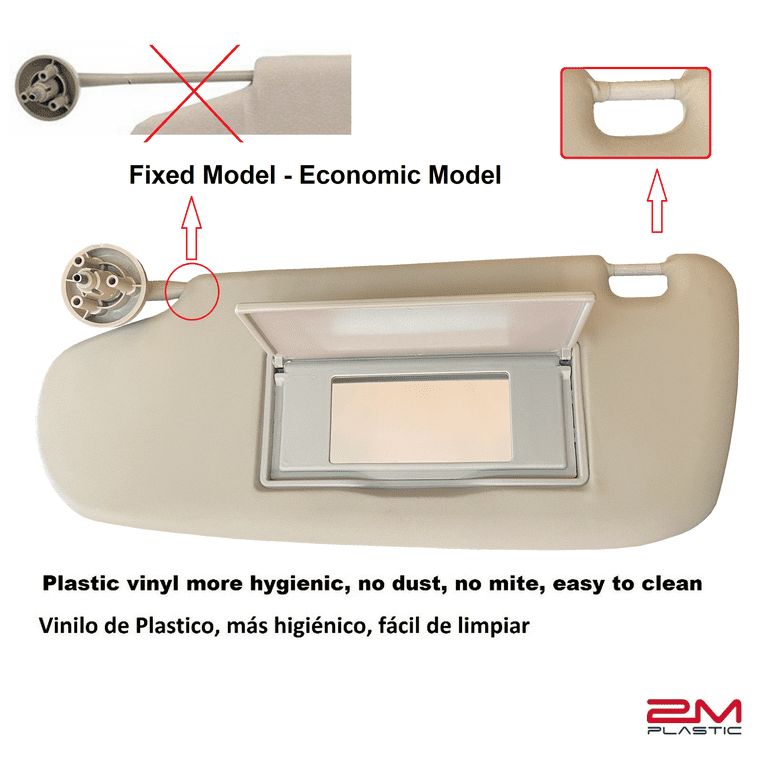 Sun Visor Pair For Dodge Ram 1500/2500/3500 (2002-2009) - Beige Left & Right Side Replacement Set