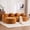 Orange, variant on Compression L-Shape Sectional Sofa with Curved Chaise, Modular Chenille Boneless Couch, 30D High-Density Foam, Minimalist Sleeper Sofa for Living Room, Bedroom, Apartment, Antique Green