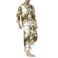 thumbnail image 2 of Balery Cattle Drive By Two Cowboys Pijama para Hombre de Dos Piezas con Manga Larga, Conjunto de Dormir y Descanso Suave con Bolsillos-Medium, 2 of 7