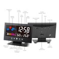thumbnail image 4 of °C/°F Multifunctional Indoor Colorful LCD Digital Temperature Humidity Meter Weather Station Clock Thermometer Hygrometer Calendar Temperature Trend Alarm Comfort Level Weather Forecast Vioce-activate, 4 of 7