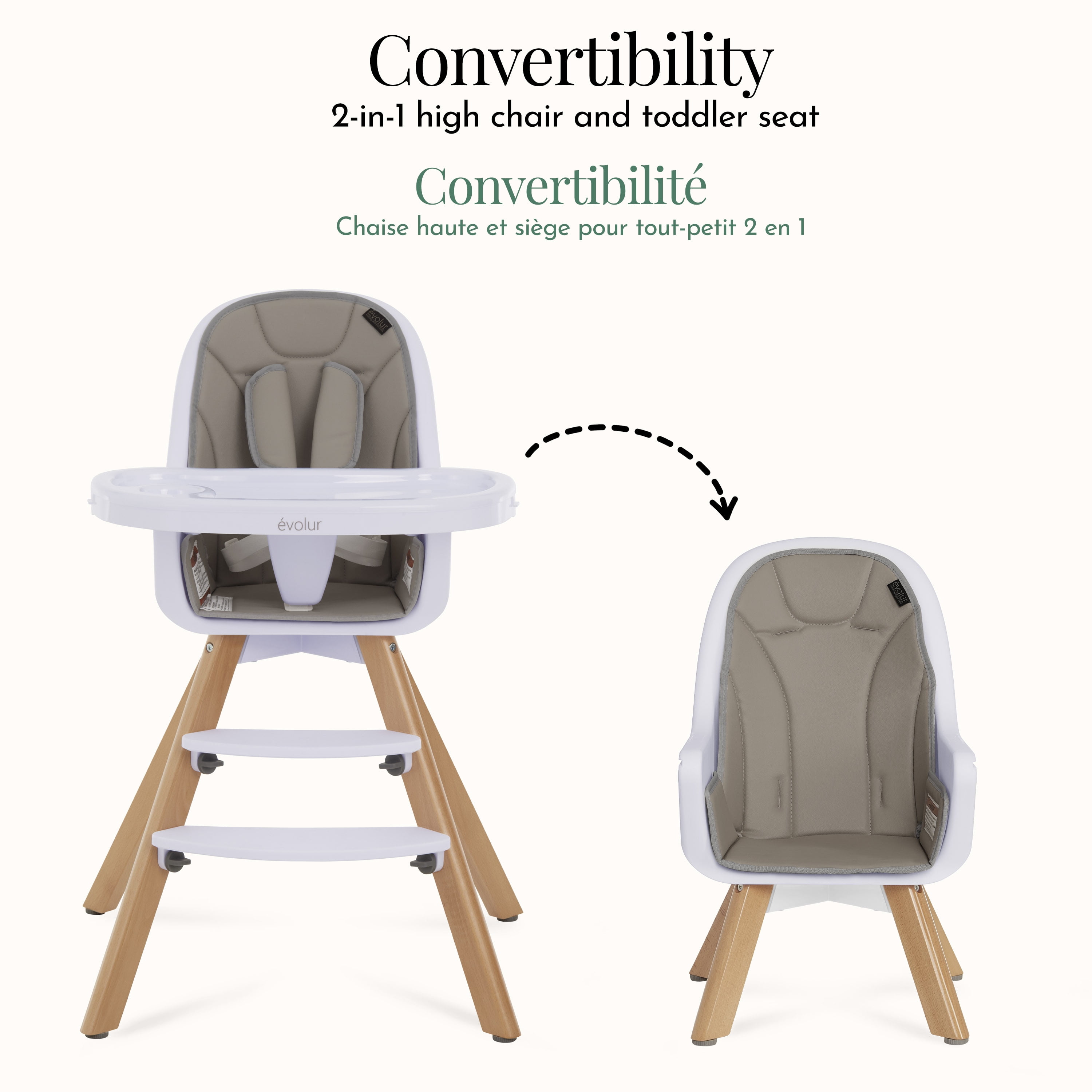 Evolur Zoodle 2-in-1 High Chair
