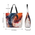 thumbnail image 5 of Yiaed Sunset Ocean Watercolor Dolphin Print Handbag for Women Tote Purse Shoulder Bag Large Fashion Hobo Purse Handbag Shopping Tote, 5 of 5