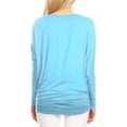 thumbnail image 3 of Made by Johnny Women's Batwing Long Sleeve Top XXXL AQUA, 3 of 6