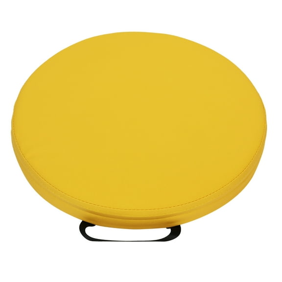 uvwlwu Thick Soft Foam Round Floor Cushion Portable Flexible Seating With Handles For Kids Classroom Daycare Preschool Easy To Clean Comfy Alternative Seat(Yellow)