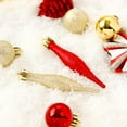 thumbnail image 3 of Homhougo—70 pcs Red & Gold Shatterproof Christmas Ball Ornaments, 3 of 7