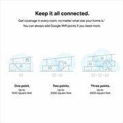 Google Wifi AC1200 Mesh WiFi Router 1500 Sq Ft Coverage 1 Pack White