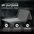 thumbnail image 4 of BalanceFrom 10ft x 4ft x 2in 4-Panel Folding Gymnastics Mat with 8ft Balance Beam, Gray, 4 of 12