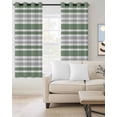 thumbnail image 2 of Sage Green Stripes Blackout Curtains, Light Blocking Print Window Curtains, Modern Minimalist Horizontal Ombre Lines Thermal Insulated Window Drapes for Living Room 2 Panels, 104"W x 72"L, 2 of 9