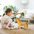 thumbnail image 4 of Lilixerw Realistic Plush Horse Toy,Soft Cute Animal Doll for Christmas Gift,Sofa Bedroom Home Decor,12.6 x 10.2 Inch,Coffee, 4 of 6