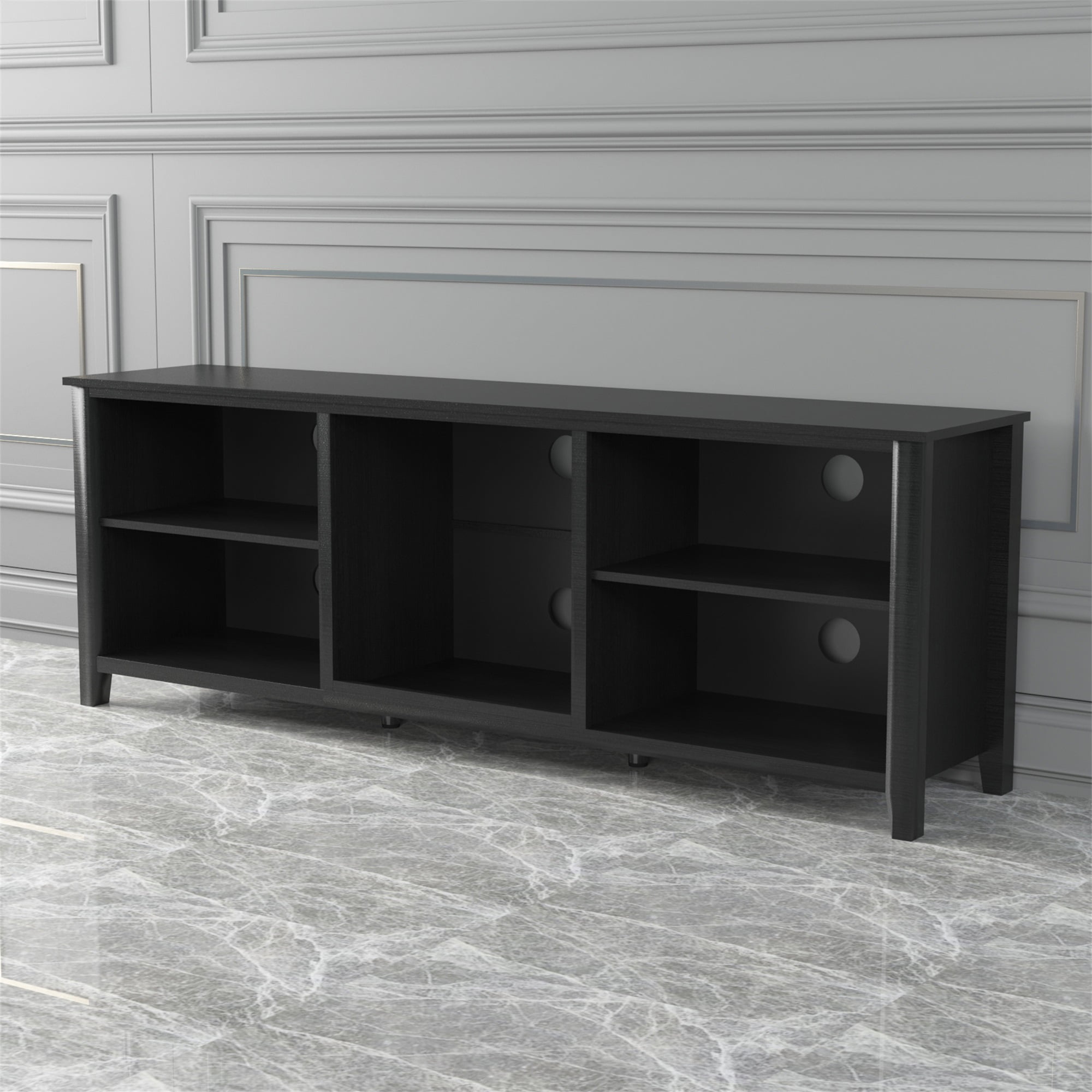 Kadyn TV Stand Entertainment Center for TVs up to 78", Black TV Cabinet