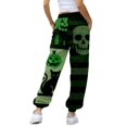 thumbnail image 4 of Green Fall, Autumn, & Halloween Themed Pajama Pants Men & Women Loose Fit Lounge Pants, Comfy Loungewear L, 4 of 6