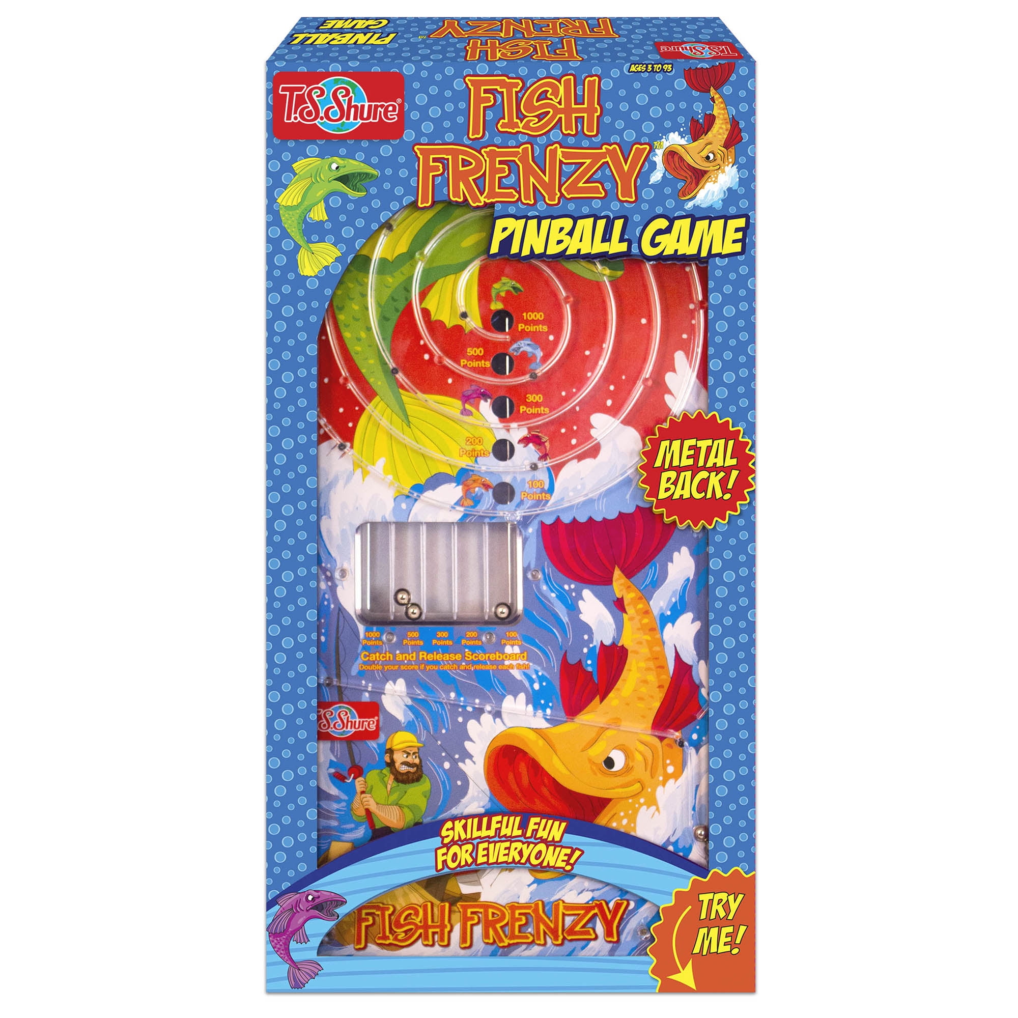T S Shure Fish Frenzy Tin Pinball Game Walmart Com T S Shure Fish Frenzy Tin Pinball Game Walmart Com