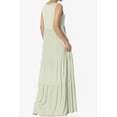 thumbnail image 4 of TheMogan Women's S~3X Sleeveless Scoop Neck Tiered Jersey Relaxed Fit Long Maxi Dress, 4 of 6
