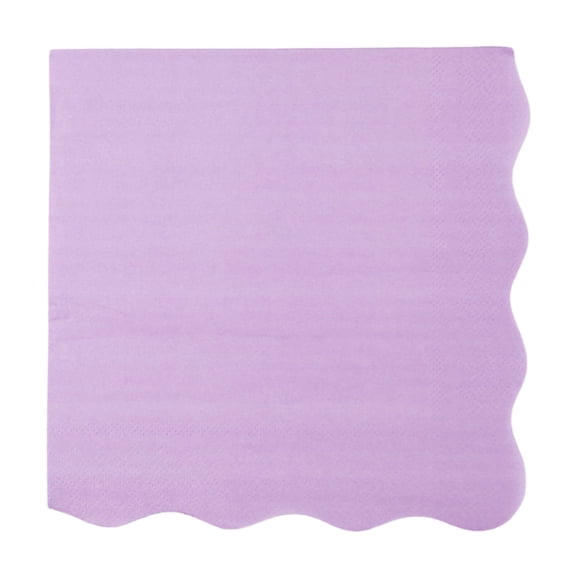 Bonjour Fête Purple Wavy Eco Large Paper Napkins, Disposable Party Supplies, 20 Count, Lunch Size, Picnic, Birthday