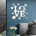 thumbnail image 6 of Heart Shaped LOVE3D Acrylic Patch Removable Wall Sticker For Bedroom And Living Room Decoration, 6 of 6