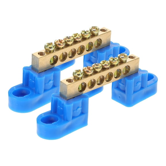 IBASETOY 2Pcs Grounding Bar Connection Copper Multi Electrical Installation Power