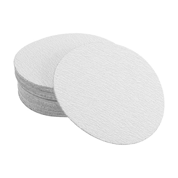 Discos de lija Unique Bargains, 7.09" 80 Grano para reparación automotriz, papel de lija redondo con gancho y bucle de óxido de aluminio blanco, 50 Pcs