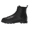 thumbnail image 2 of CAMPER Mens Black Lace-Up Front Heel Pull-Tab Cushioned Brutus Round Toe Wedge Zip-Up Leather Boots Shoes 46, 2 of 6