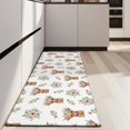 thumbnail image 4 of White Highland Cow Flower Pattern Kitchen Rug Mat,Kitchen Runner Rugs Non Skid Washable,Decorative Kitchen Floor Mats for Kitchen,Sink,Laundry,17"X47", 4 of 5