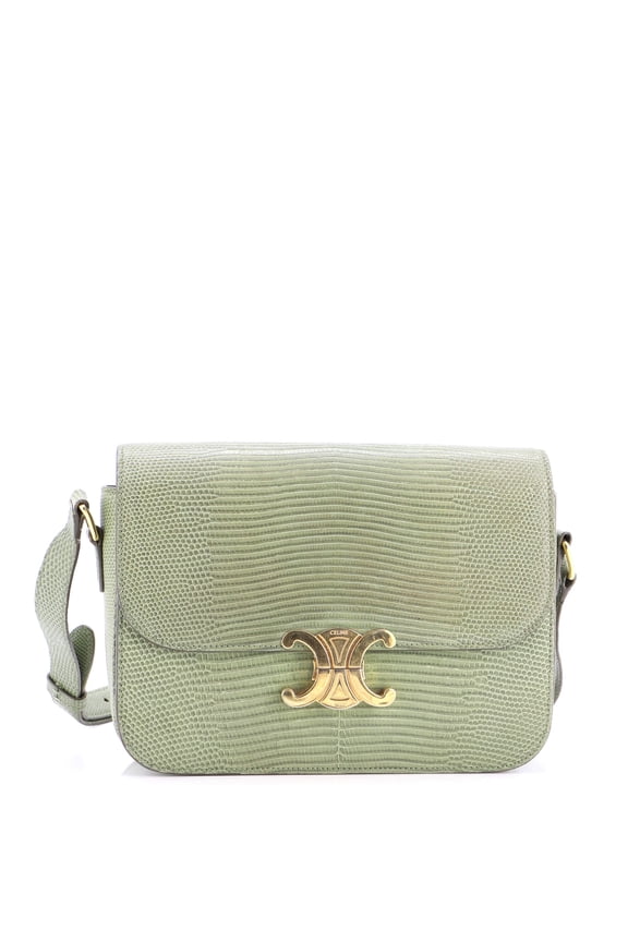 Pre-Owned Triomphe Shoulder Bag Lizard Medium By Rebag