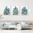 thumbnail image 6 of Botanical Wall Art Tropical Plants Canvas Prints Bedroom Decor Green Cactus Picture 3 Pieces/Sets Minimalist Succulents Posters Home Decoration 12 x 16 Inch for Bathroom Living Room Office(No Framed), 6 of 6