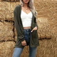 thumbnail image 1 of Ceinture Taille, Cardigan à Capuche Ouvert pour Femmes, Taille Haute, Manches Longues, Décontracté, 1 of 8