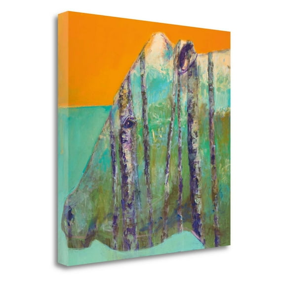 Tangletown Art, 18 x 18 "Aspen Bull " by JC Pino, Gallery Wrap Canvas Art printe