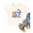 thumbnail image 5 of I Was 6 Now I'm 7 Unicorn Birthday Shirt for Girls Rainbow Magical 7th Birthday Tee for Kids Adults Natural Shirt Youth Large, 5 of 8