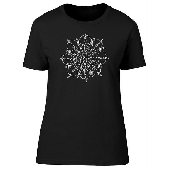 White Ornamental Snowflake T-Shirt Women -Image by Shutterstock, Female Medium
