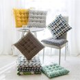 thumbnail image 4 of Coussins de Chaise Coussin Intérieur Extérieur Salle à Manger Jardin 40x40cm Rond (Grille Grise), 4 of 5