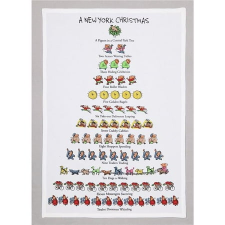 

Peking Handicraft 04DP01WC 18 x 26 in. A New York Christmas Kitchen Towel - Pack of 6