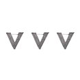 thumbnail image 3 of Thinsony 1/2/3/5 Baroque Trendy V-shaped Pin - Exquisite Electroplating Process Clothes Accessories silvery 3PCS, 3 of 6