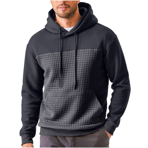 pstuiky camisa de manga larga para hombre, Sudadera con capucha casual para hombre Sudadera con capucha para hombre de manga larga top de hombre xxl