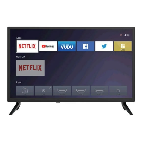 Supersonic SC-2416STV - 24" Diagonale Classe LED-backlit LCD TV - Smart TV - 720p 1366 x 768 - Direct LED - Noir