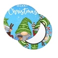thumbnail image 2 of Balery Merry Christmas Gnome Fundas de asiento para taburete de bar redondo de tela de terciopelo ajustables que protegen de arañazos y manchas para sillas de 14 a 17 pulgadas.-13 inch, 2 of 7