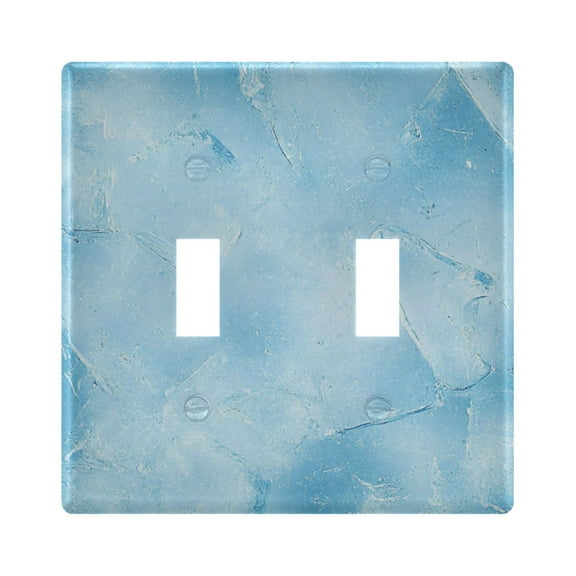 Light Blue Icy Texture Decorative Light Switch Plates Switch Cover Decorative Wall Plates Ideal for Living Room Kitchen Bedroom and Study