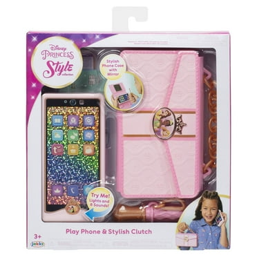 Disney's Style Collection Pretend Play Phone and Clutch with Realistic Sounds and Light Fits Age Group 3 