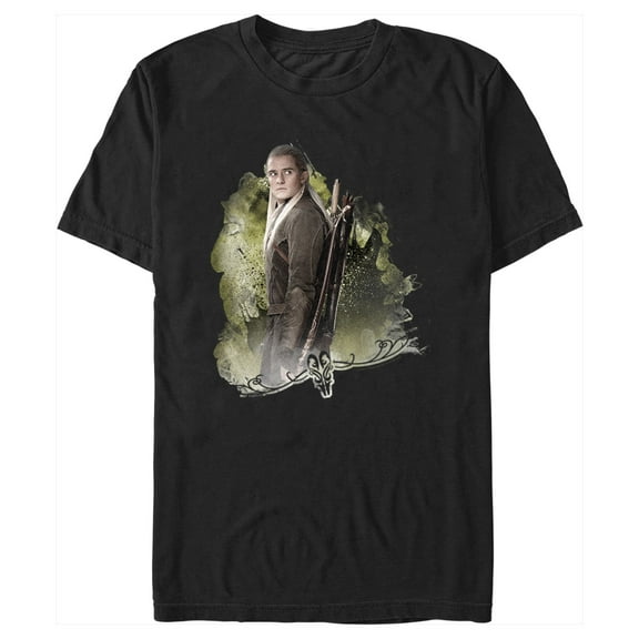 Men's The Hobbit: The Battle of the Five Armies Legolas Portrait  Graphic Tee Black 3X Large