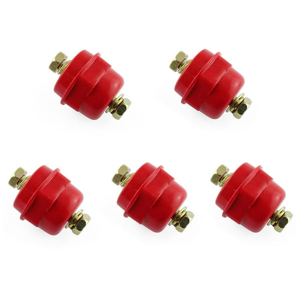 Eoutstanding 5 Pcs Busba Insulator with Combined Screw, Red Resin