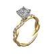 thumbnail image 2 of Xiao Hua Anillo de oro de 18 quilates para mujer, con incrustaciones de colores, accesorios de joyería de oro, 2 of 2