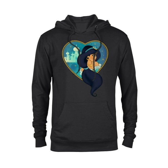 Disney Princess Jasmine Agrabah Heart - Pullover Hoodie for Adults - Customized-Black