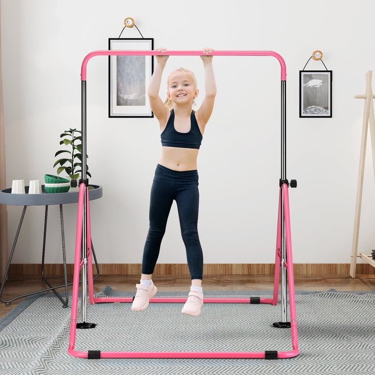 Ainfox Kids Gymnastics Bar, Expandable Horizontal, Pink photo 1