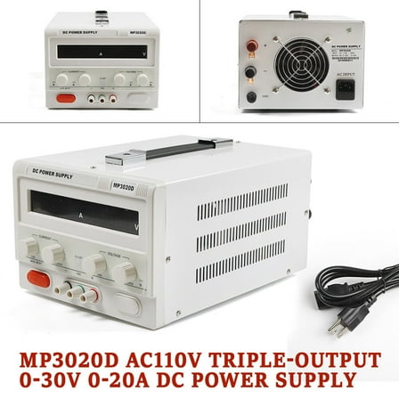 Miumaeov 0-30V 0-20A Variable Adjustable DC Power Supply Lab Bench Regulated Power Supply