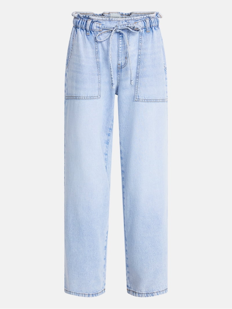 Scenario Women's Pull On Wide Leg Jeans, 30